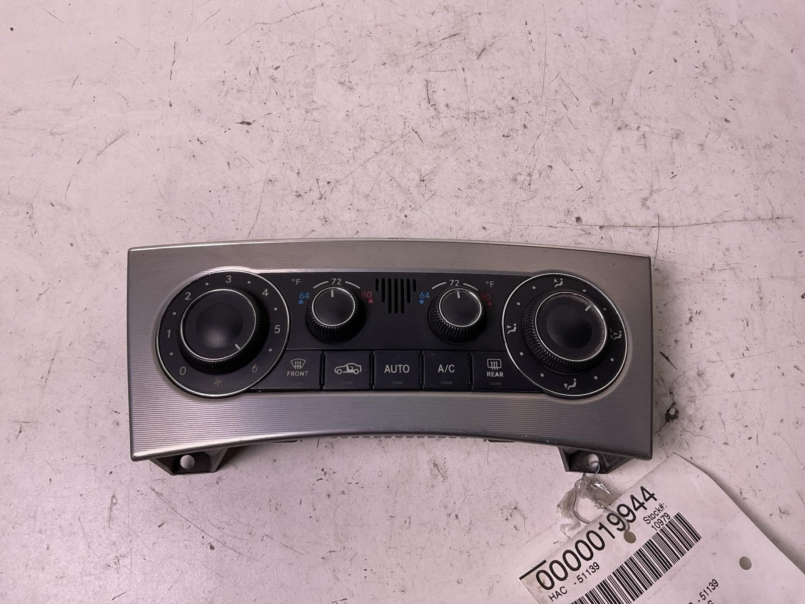 Heater A/c Control MERCEDES C-CLASS 01 02 03 04 050